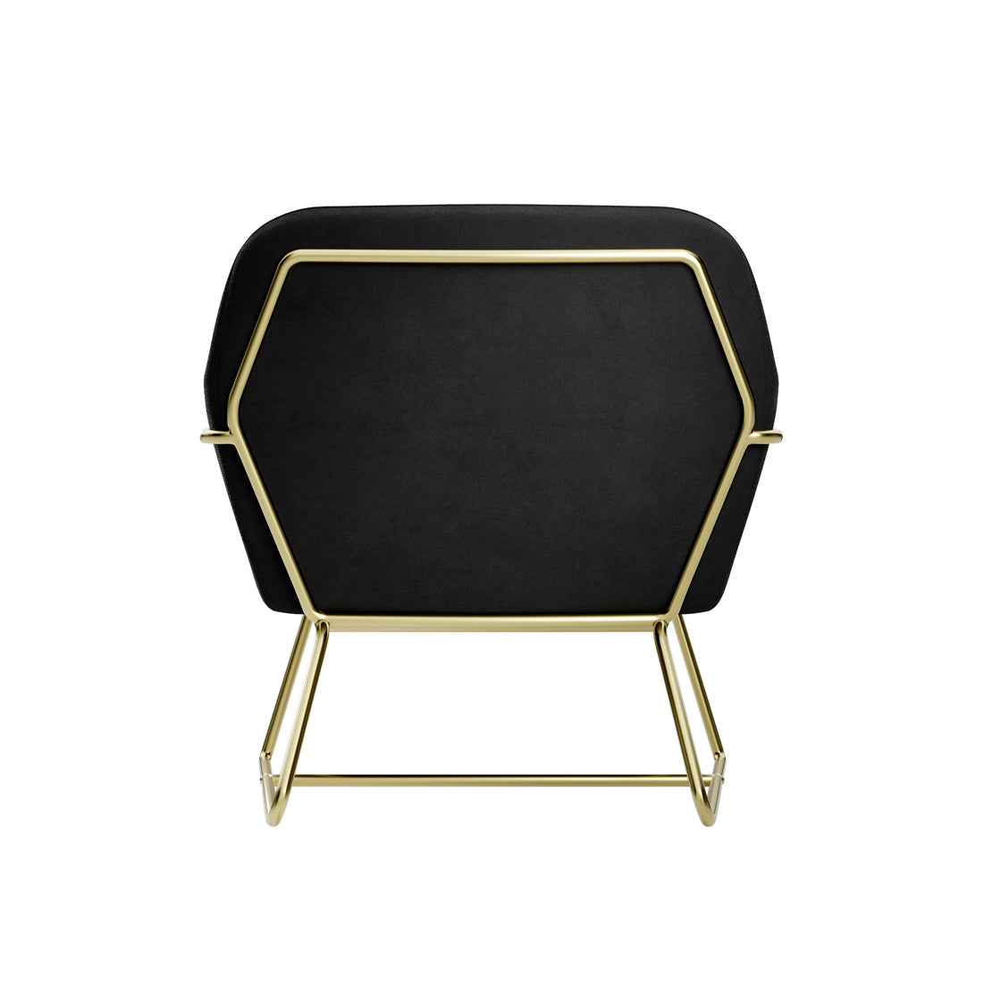 Charles Black Velvet & Brushed Gold Armchair